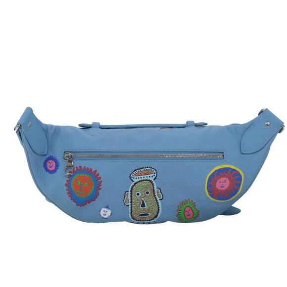 LOUIS VUITTON Taurillon Monogram Maxi Bum Bag bag Light Blue M21715 Auth 76433A - Picture 3 of 16